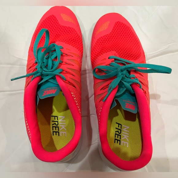 New Coral & Turquoise Nike Free 5.0 - Picture 2 of 3